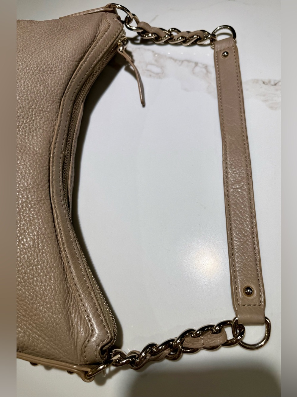 KATE SPADE Leather Hobo Shoulder Chain Strap Bag, Beige/Tan/Taupe - Picture 14 of 14